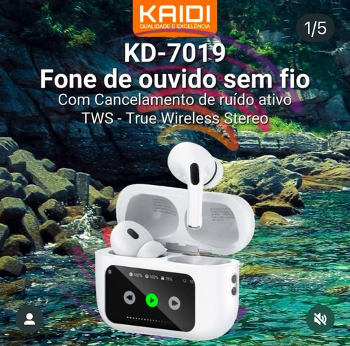 Fone Ouvido Kaidi Kdpan Kd-7019 Blueth 5.3 Sem Fio 7019 776