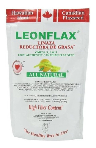 Leonflax Canadiense Linaza Plus Reductor De Grasa 18 oz Pérd