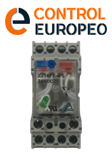 Relevador 24vdc 14 Pin 5a Zj18ft-4pl Con Base