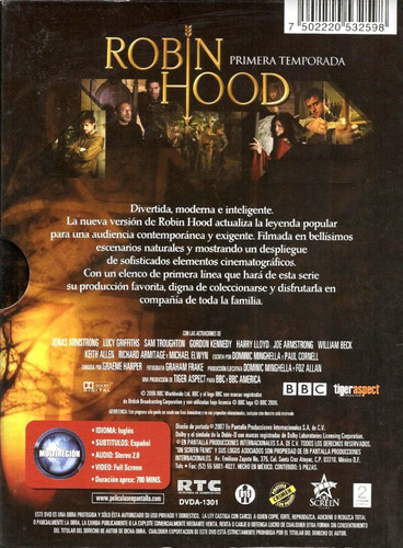 Robin Hood Bbc Primera Temporada 1 Uno Serie Dvd