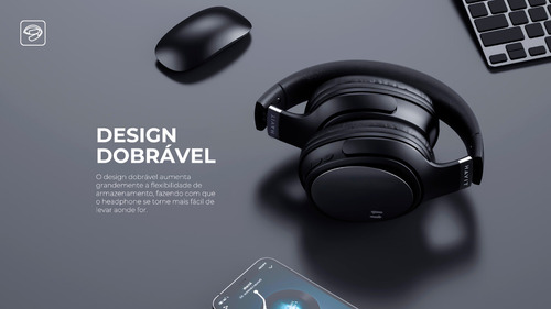 Headphone Gamer Havit H630bt Bluetooth 5.3 On-ear 3d 55h Cor Preto