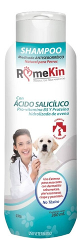 Rome Kin Shampoo Medicado Antiseborreico 380ml Para Perros