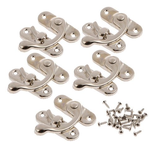 5 Right Latch Hooks, Antique Box, Hasp,
