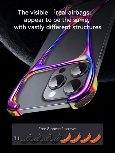 Funda De Teléfono Sin Marco De Metal Para iPhone 16, 15, 14,