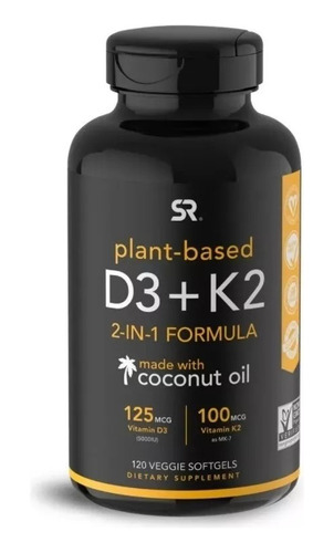 Vitamina D3 + K2 Con Aceite De Coc - Unidad a $2667