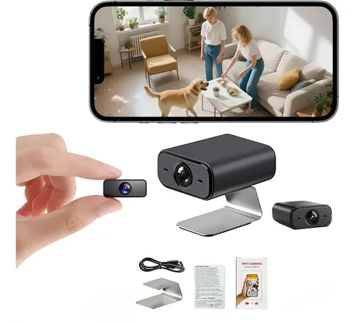 Mini Cámara Espía Wifi Oculta En 1080p Full HD Con Visión Nocturna, Detección De Movimiento Y Batería – Vigilancia Para Hogar Y Oficina