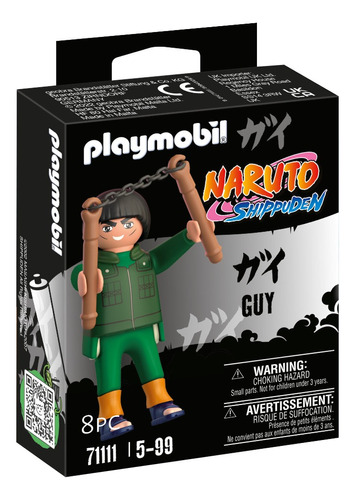 Figura Armable Playmobil Naruto Guy 8 Piezas 3+
