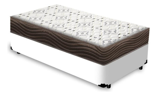 Cama Box E Colchão Solteiro King D33 Iso 3000 96x203x53cm Cor Branco