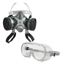 Comprar Máscaras Respiratória Facial Pesticida 2 Filtro Gases Óculos