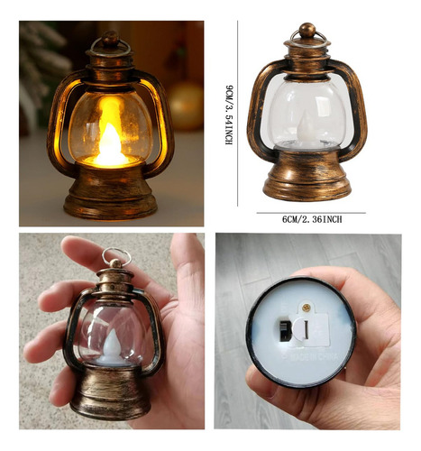 Ljqizn 12 Piezas Mini Linternas Decorativas Con Vela Led Par