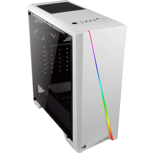 Imagen 3 de 10 de Gabinete Gamer Aerocool Cylon Blanco Rgb Con Ventana Atx