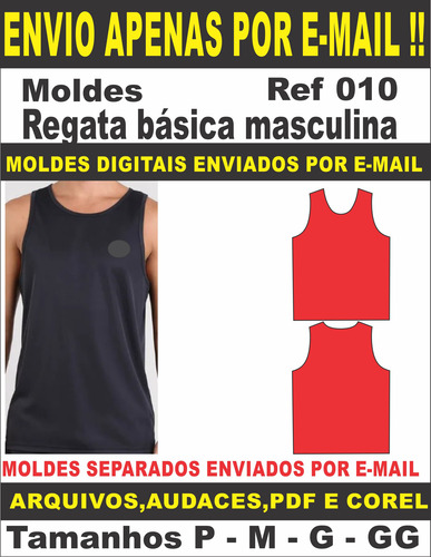 Moldes De Regata Básica Masculino