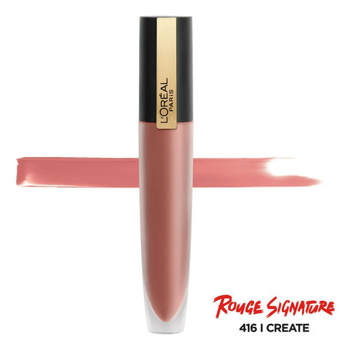 L'oréal Paris Labial Liquido Rouge Signature Matte Color 416 I Create