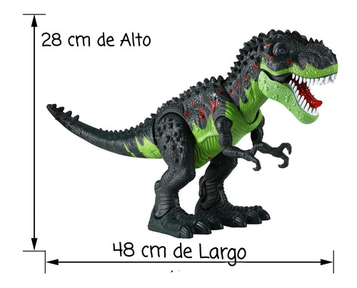 Imagen 9 de 9 de Dinosaurio T-rex Grande Pone Huevo, Bota Humo, Camina Sonido