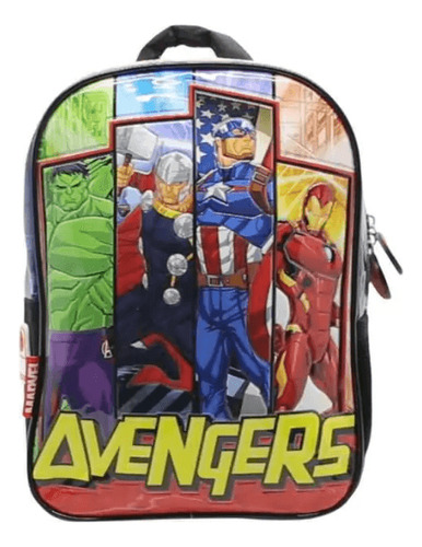 Mochila Espalda 12 Avengers Thor Hulk Cap America Iron Man