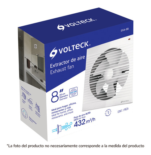 Extractor De Aire 5' Blanco Volteck
