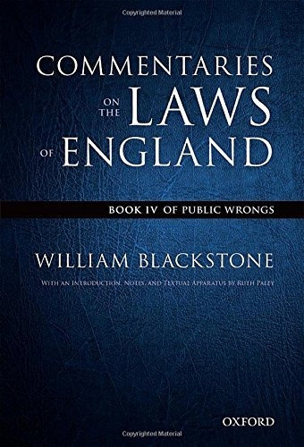 Libro The Oxford Edition Of Blackstone's: Commentaries On W