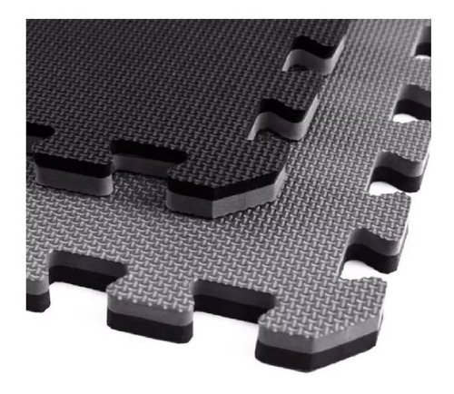 Tatami Piso Artes Marciales - 1 X 1 X 2 Cm Negro Y Gris
