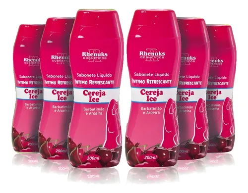 comprar Kit 6 Sabonetes Íntimo Rhenuks Higiene Feminina Cereja Ice
