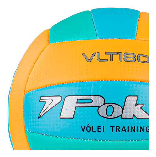 Bola De Vôlei Poker Training Vlt 180 Cor Azul/laranja