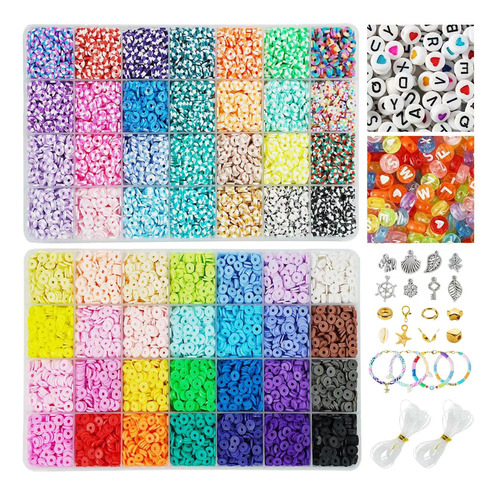 14760 Cuentas De Arcilla Para Hacer Pulseras, Kit De 56 Cuen