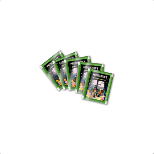 Kit 90 Figurinhas Do Álbum Minecraft 2024 (18 Envelopes) Figurinhas Do Minecraft 2024