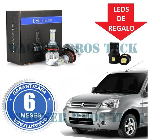 Kit Luces Led Cree H4 O H11 Citroen Berlingo 16000lms Wbt