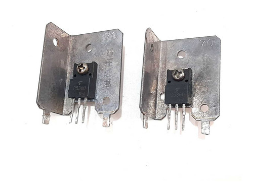 Kit 02 Transistor 2sc5360 300v 50ma Toshiba + Dissipador
