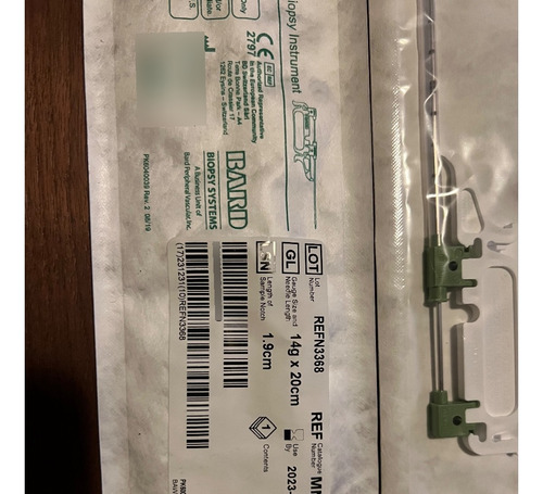 Aguja Toma Biopsia Pistola Magnum® 14g X 20cm.