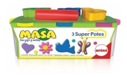 Masa Infantil 3 Super Potes Moldes Antex