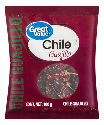 Chile Guajillo Great Value 100 Gramos