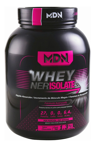 Proteína Aislada Whey Ner Isolate MDN Sports 1.36 kg Sabor Chocolate