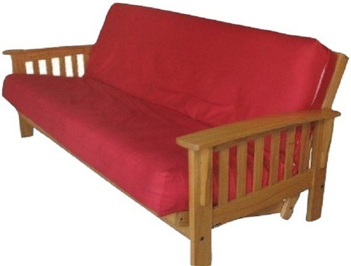Funda DYS Online 3 cuerpos rojo de 1.4m x 1.9m para futón de 3 cuerpos
