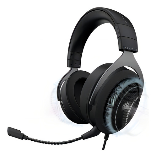 Auricular Gamer Corsair Hs60 Haptic Carbon Con Micrófono Color Carbon