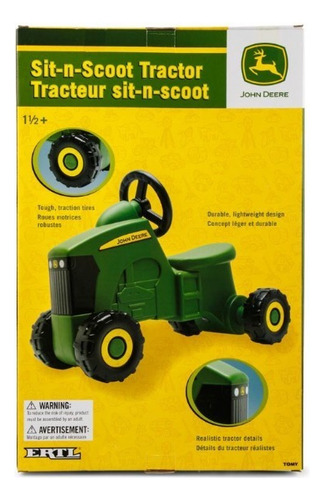 Montable John Deere Para Bebes Color Verde Personaje Tractor