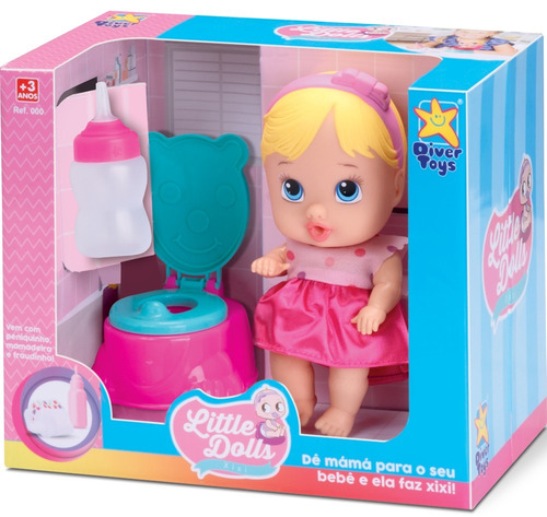 Boneca Litte Dolls Faz Xixi,tipo Baby Alive