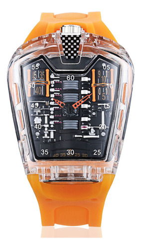 Reloj De Hombre Transparente De Silicona Quartz Sports W Ora