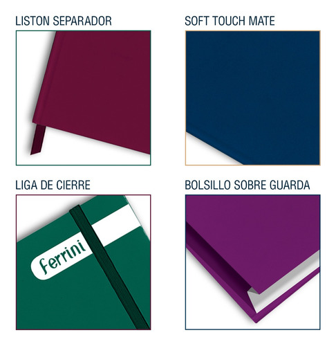 Libreta Francesa Multipropósito Empastada Ferrini 120h 10pza Color Multicolor