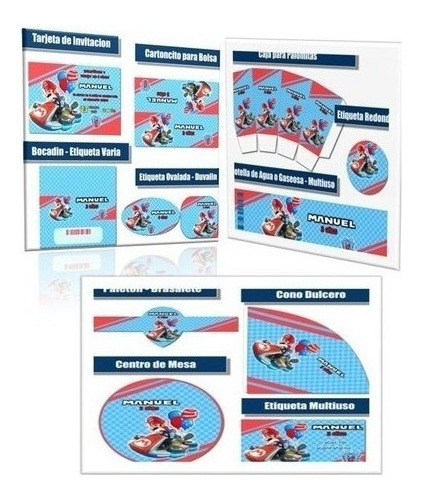 Kit Imprimible Mario Kart | Candy Bar | Cumpleaños