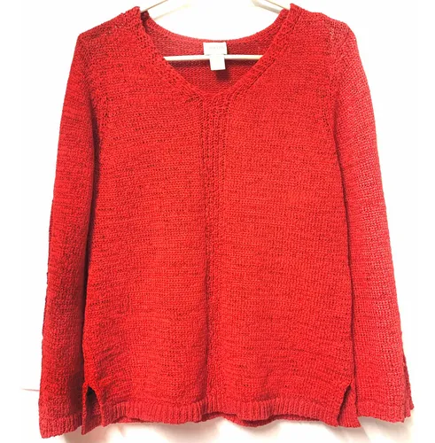 Chicos red sweater deals