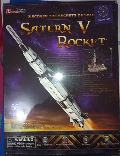 Rompecabezas 3d Cohete Saturno V Imori Kits