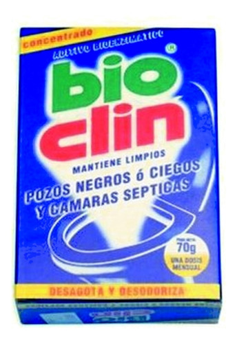  Bioclin Limpiador Pozos Septicos Negros O Ciegos 70 Gramos