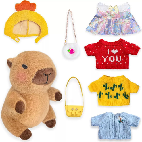Conjunto De Roupas Capivara Capybara, 8 Peças E Acessórios