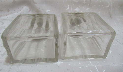 Antig Par Frascos Perfume Cristal Taponcitos Cristal Esmalte (Usado)