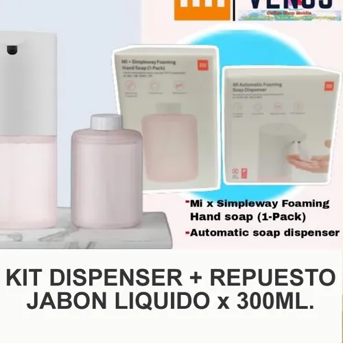 Kit Dispensador Jabón Automático Xiaomi + Jabon Liquido 300