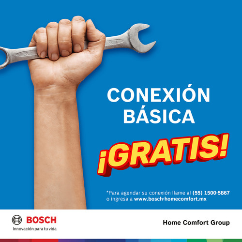 Calentador de Agua Instantáneo Modulante a Gas Natural, 20 Litros por Minuto, Para 4 Regaderas, Wifi (Accesorio por separado) , Balanz Vento Marca Bosch