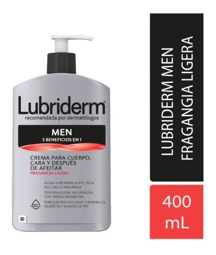 Lubriderm Crema 3 En 1 Men (hombre) 400ml  