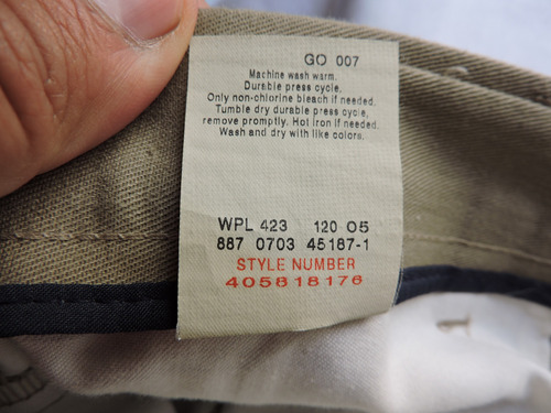 Pantalón Dockers Talla 38 X 32 Hombre Café Original Gabardin