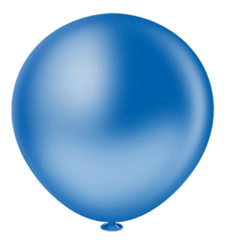 Bexiga Balões Bexigão Fat Ball Nº 250 Azul Royal - 01 Unid Cor Azul-escuro Liso