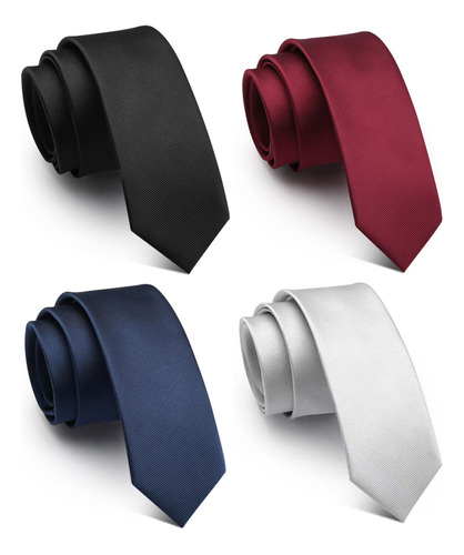 Corbata Para Hombre Weishang Lote De 4 Corbatas Clásicas Par